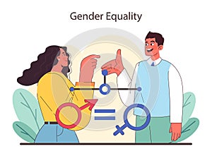 Advocating for balance in gender roles. A visual dialogue on equality.