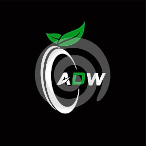 ADW creative minimalist letter logo. ADW unique  initials alphabet letter logo design