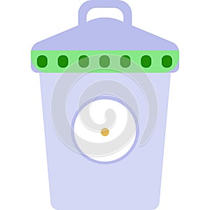 Adware icon flat vector basket bin on white