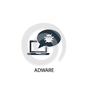 Adware icon. Simple element illustration