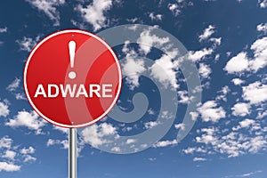 Adware illustrated sign