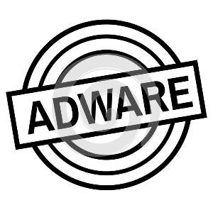 ADWARE stamp on white isolated