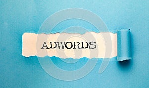 AdWords  word on paper