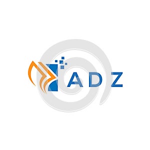 ADZ credit repair accounting logo design on white background. ADZ creative initials Growth graph letter logo concept. ADZ business