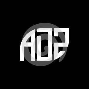 ADZ letter logo design on black background.ADZ creative initials letter logo concept.ADZ letter design