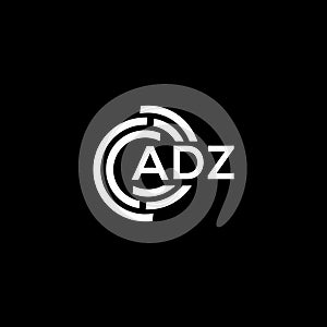 ADZ letter logo design on black background. ADZ creative initials letter logo concept. ADZ letter design