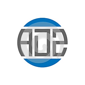 ADZ letter logo design on white background. ADZ creative initials circle logo concept. ADZ letter design