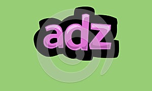 ADZ writing vector design on a green background