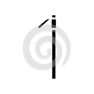 adze axe tool glyph icon vector illustration