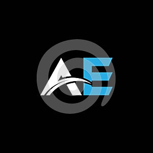 AE or EA abstract letter design. Logo design or icon design or monogram design.