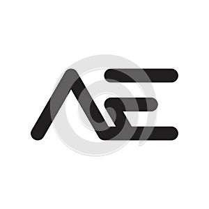 ae initial letter vector logo icon