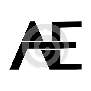 AE letter logo vector photo