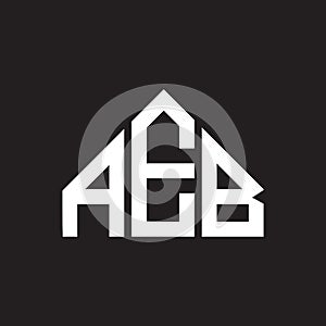 AEB letter logo design. AEB monogram initials letter logo concept. AEB letter design in black background photo