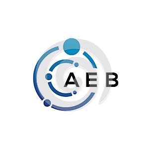 AEB letter logo design on black background. AEB creative initials letter logo concept. AEB letter design