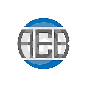 AEB letter logo design on white background. AEB creative initials circle logo concept. AEB letter design photo
