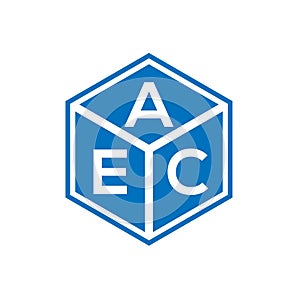 AEC letter logo design on black background. AEC creative initials letter logo concept. AEC letter design