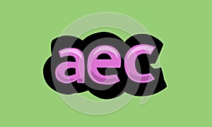 AEC writing vector design on a green background