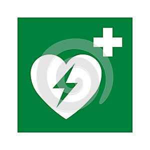 AED, Automated External Defibrillator sign