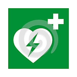 Aed emergency defibrillator aed icon