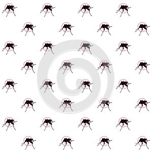 Aedes Aegypti Mosquito Vector Background Pattern Seamless