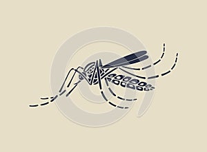 Aedes Aegypti mosquitoes logo vector photo