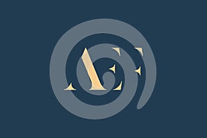 AEF abstract letter logo design