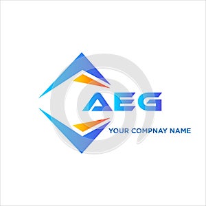 AEG abstract technology logo design on white background. AEG creative initials letter logo concept