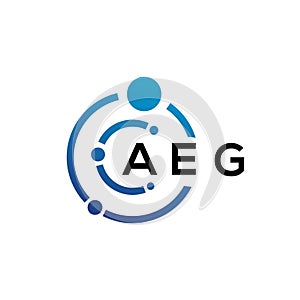 AEG letter logo design on black background. AEG creative initials letter logo concept. AEG letter design