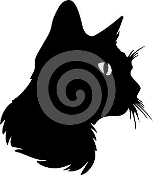 Aegean Cat Black Silhouette Generative Ai