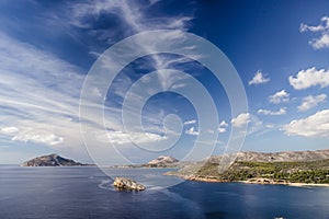 Beautiful nature. Sounion cape at Poseidon temple, Greece