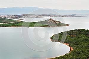 Aegean sea coastline in the morning