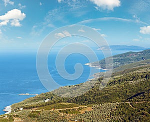 Aegean Sea coastline (near Mylopotamos beach, Greece