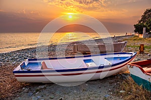 Aegean Sea at dawn. Greece