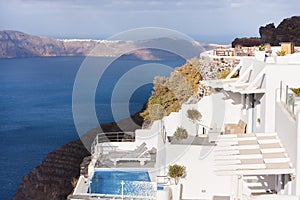 Aegean sea view with Volcanic nature, Greece, Santorini