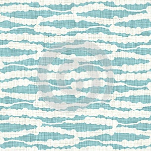 Aegean teal liner stripe patterned linen texture background. Summer coastal living style home decor fabric effect. Sea