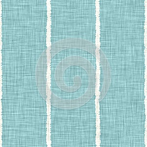 Aegean teal liner stripe patterned linen texture background. Summer coastal living style home decor fabric effect. Sea