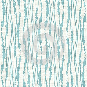 Aegean teal liner stripe patterned linen texture background. Summer coastal living style home decor fabric effect. Sea