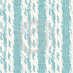 Aegean teal liner stripe patterned linen texture background. Summer coastal living style home decor fabric effect. Sea