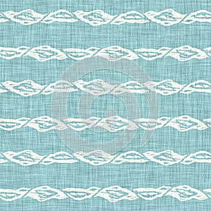Aegean teal liner stripe patterned linen texture background. Summer coastal living style home decor fabric effect. Sea