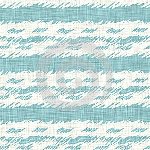 Aegean teal liner stripe patterned linen texture background. Summer coastal living style home decor fabric effect. Sea