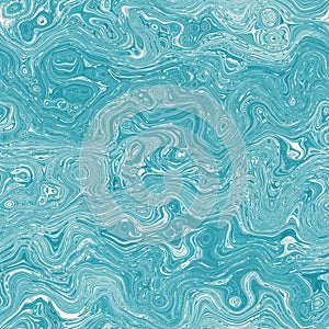 Aegean teal mottled swirl marble nautical texture background. Summer coastal living style home decor. Liquid fluid blue