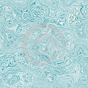 Aegean teal mottled swirl marble nautical texture background. Summer coastal living style home decor. Liquid fluid blue