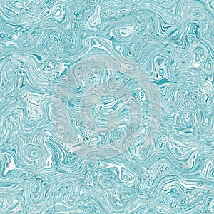 Aegean teal mottled swirl marble nautical texture background. Summer coastal living style home decor. Liquid fluid blue