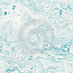 Aegean teal mottled swirl marble nautical texture background. Summer coastal living style home decor. Liquid fluid blue