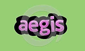 AEGIS writing vector design on a green background