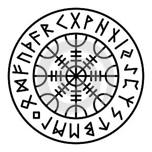 Aegishjalmur Futhark Mythology Pagan Helm of Awe