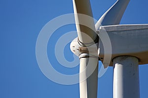 Aeolian generators over the prairie in Castilla La Mancha in Spain.