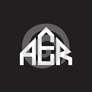 AER letter logo design. AER monogram initials letter logo concept. AER letter design in black background