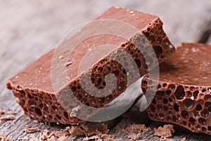 Aerated chocolate and crumb, horizontal