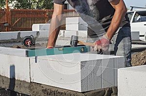 Aerated concrete masonry